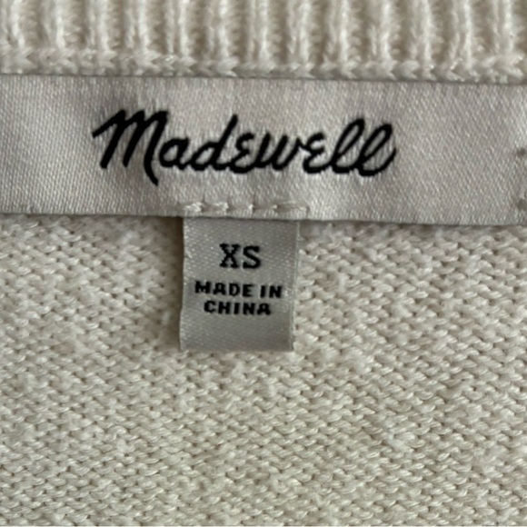 Madewell Cream Ruffle Sleeve Tee XS - Picture 7 of 10